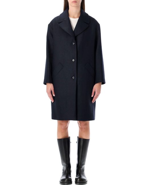 A.P.C. Blue Ninon Wool Coat