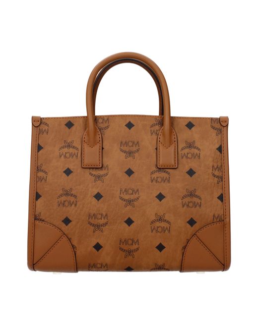 MCM Brown Handbags For /Cognac Fabric
