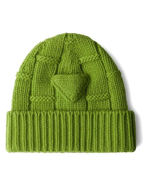 Prada Green Cashmere Beanie for men
