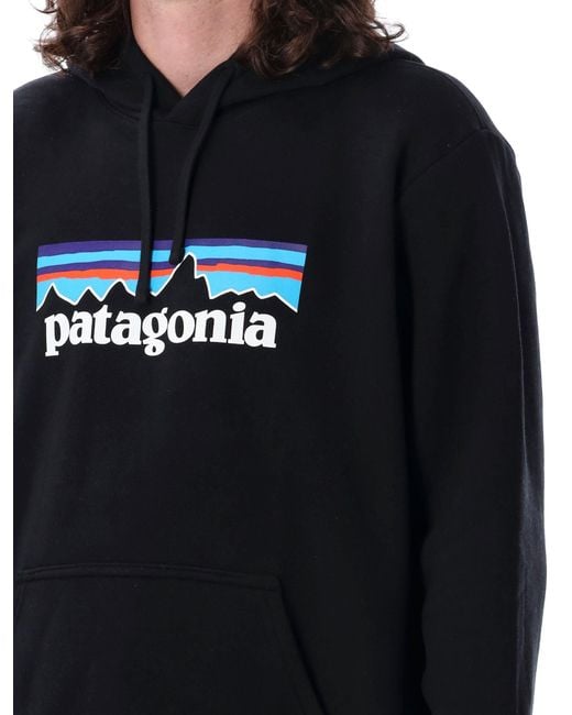 Patagonia Black P-6 Logo Uprisal Hoodie