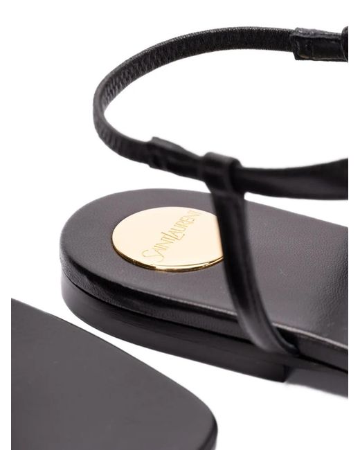 Saint Laurent Brown Cassandra Sandals