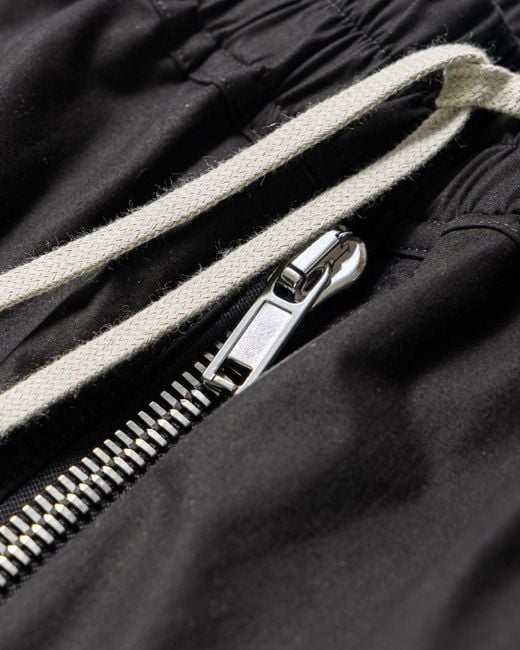Rick Owens Black Wide Trousers With Drawstring Belt