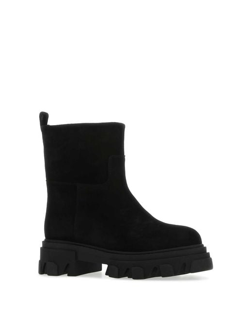 GIA COUTURE Black Suede Ankle Boots