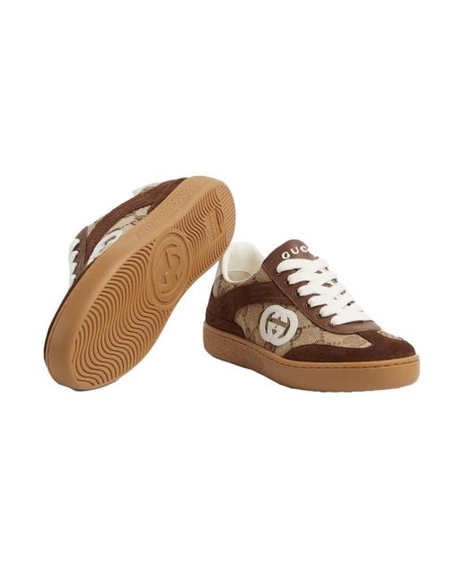Gucci Brown Interlocking G Sneakers