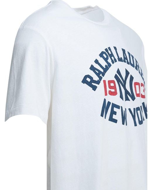 Polo Ralph Lauren White "Polo Raplh Lauren X New York Yankees" Crewneck T Shirt