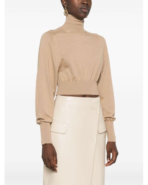 SPORTMAX PRE Natural Wool Turtle Neck Sweater