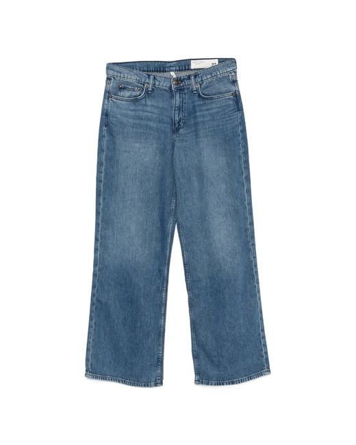 Rag & Bone Jeans Met Vervaagd Effect in het Blue