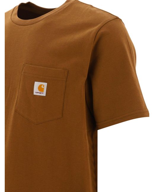 Carhartt "pocket" T -shirt in het Brown voor heren