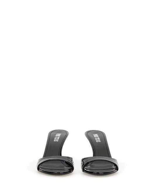 Paris Texas Black Lidia" Pointed-Toe Leather Mules