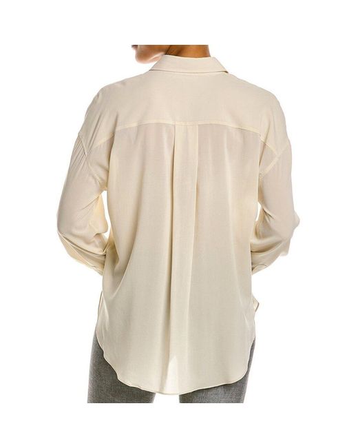 Brunello Cucinelli Natural Silk-blend Shirt