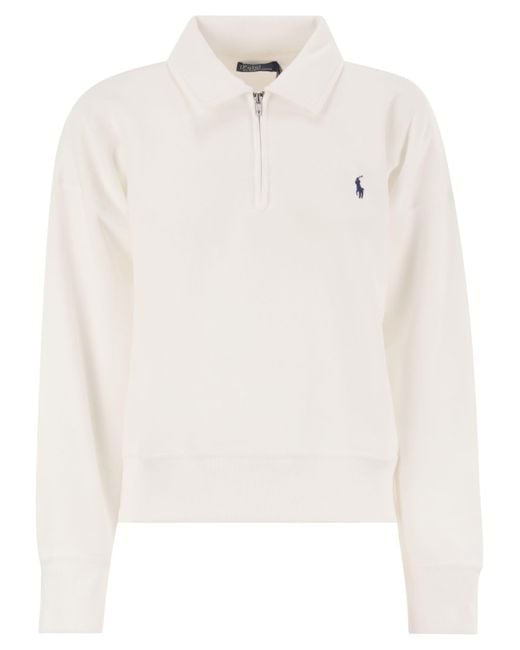 Polo Ralph Lauren White Quarter Zip Pullover