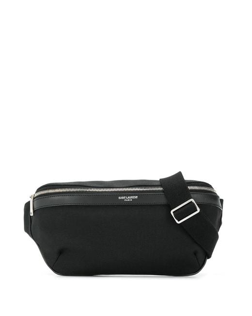 Saint Laurent Black Logo Lettering Belt Bag