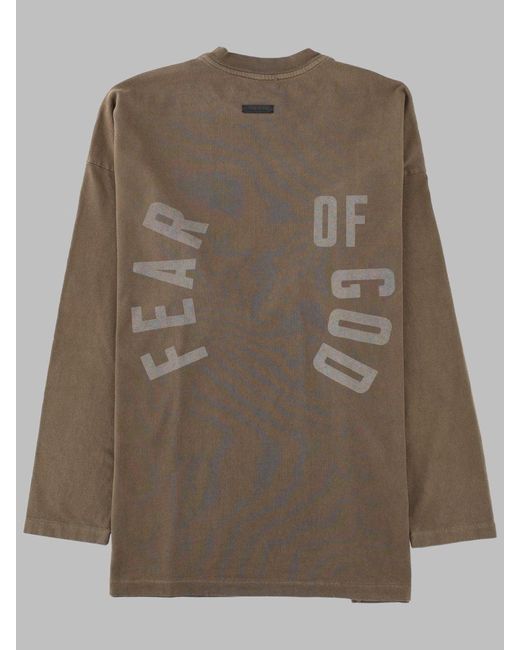 Fear Of God Gray T Shirt A Manica Lunga "Baseball"