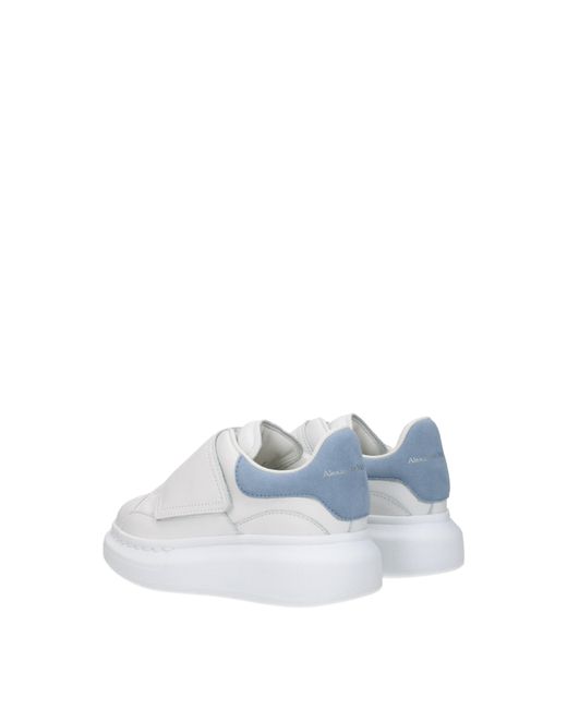 McQueen White Idee Regalo Sneakers Kids Uomo Pelle Bianco/Celeste