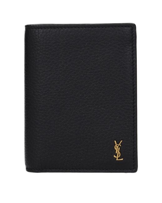 Bottega Veneta Black Tiny Cassandre Wallet Leather
