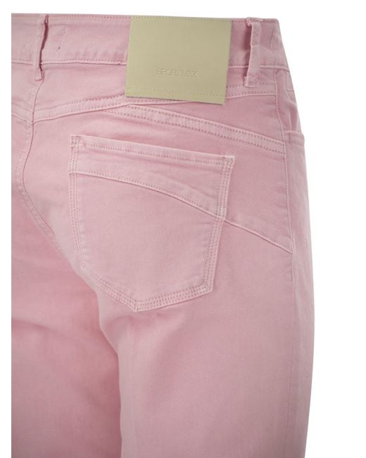 Sportmax Pink Nilly Five Pocket Mini Flare Hose