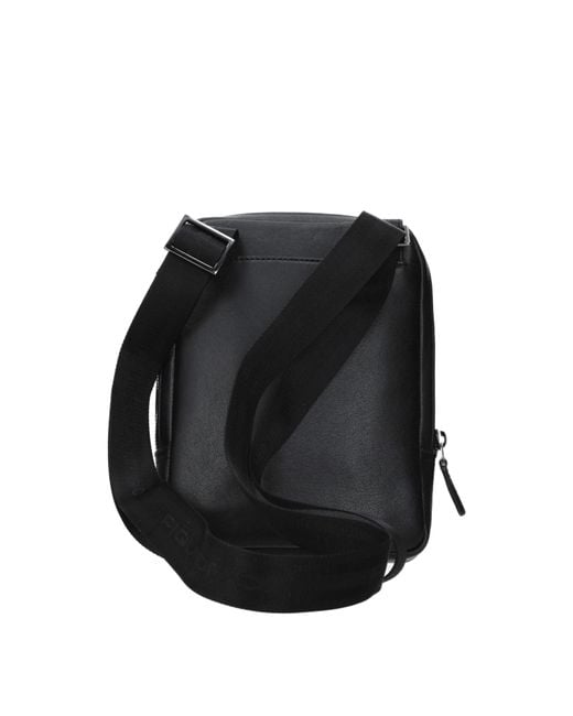 Piquadro Black Borse A Tracolla Uomo Pelle Nero for men
