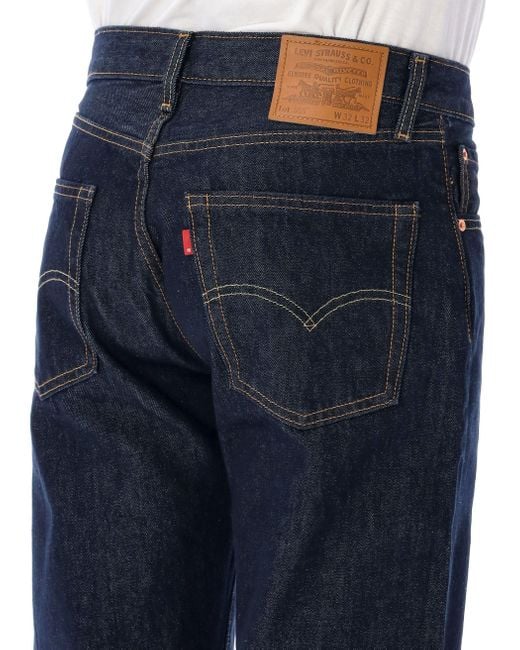 Levi's Blue 555 Relaxed Straight Jeans for men