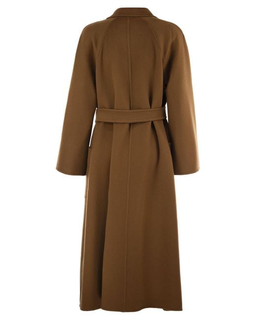 Max Mara Max Mara Ludmilla Cashmere Lange Jas in het Brown