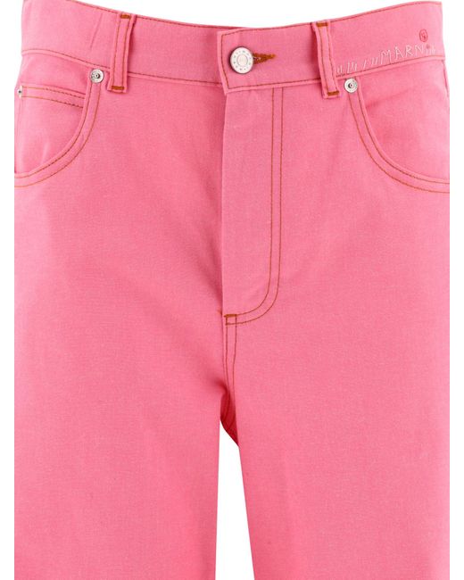 Marni Lightweight Denim Jeans in het Pink