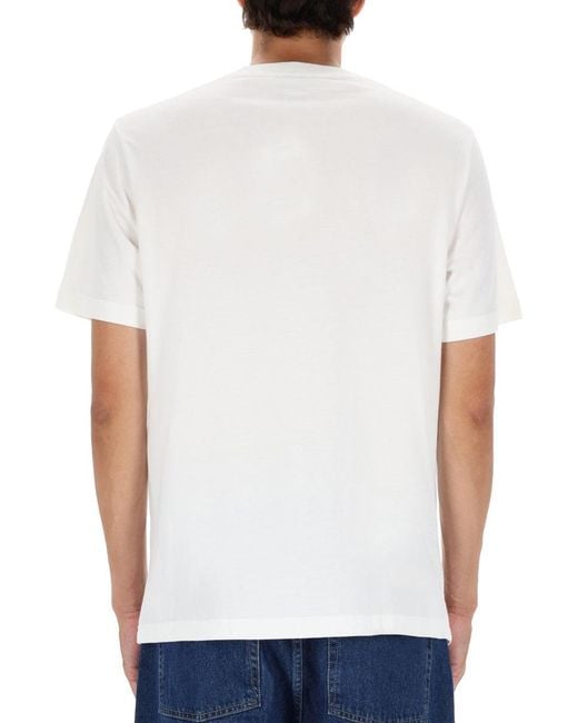 Autry X Maison Kitsune White T-shirt With Logo