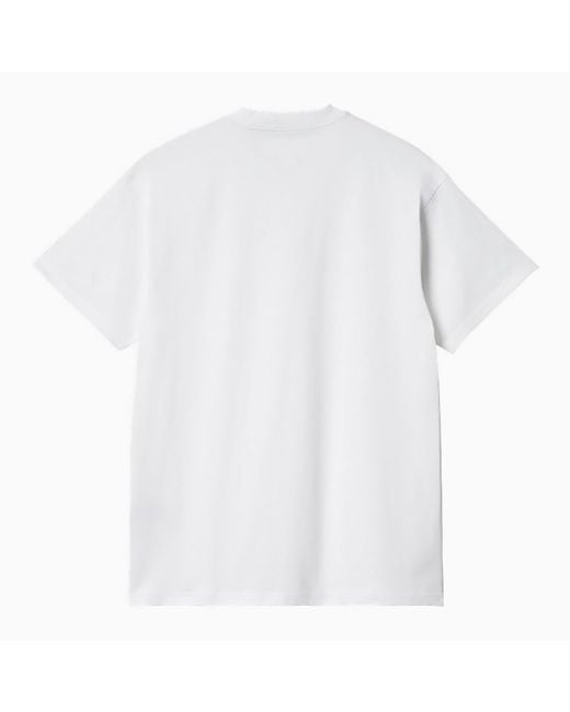 Carhartt White Chase Wax Cotton T Shirt for men