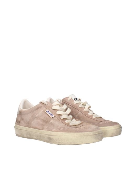 Golden Goose Deluxe Brand Natural Sneakers Soul Star Donna Camoscio Rosa/Rosa Polvere