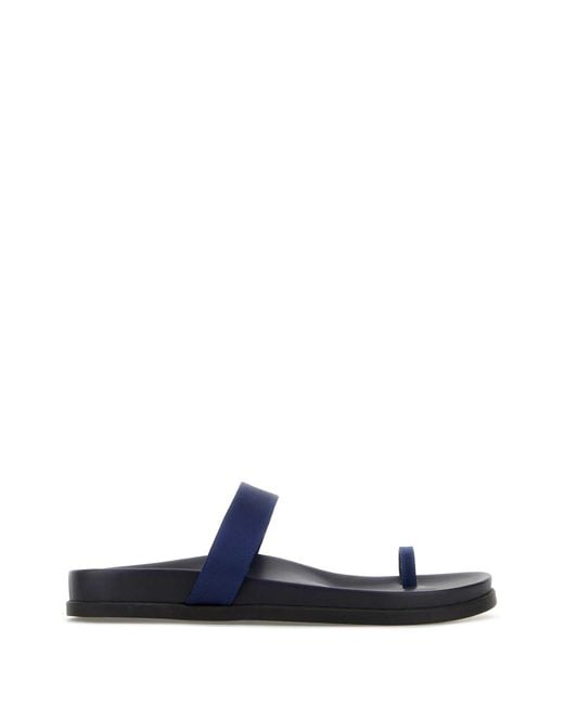 Ancient Greek Sandals Blue Thalia Slides