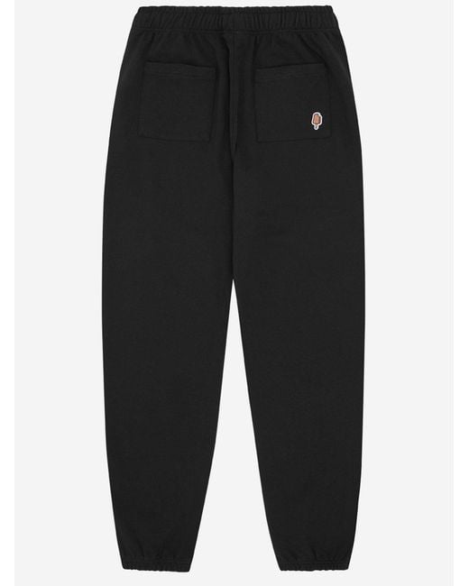 ICECREAM Black Cotton Pants With Logo for men