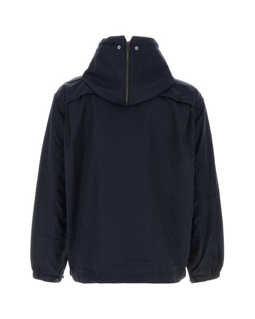Nanamica Blue Nylon Twill Hooded Jacket