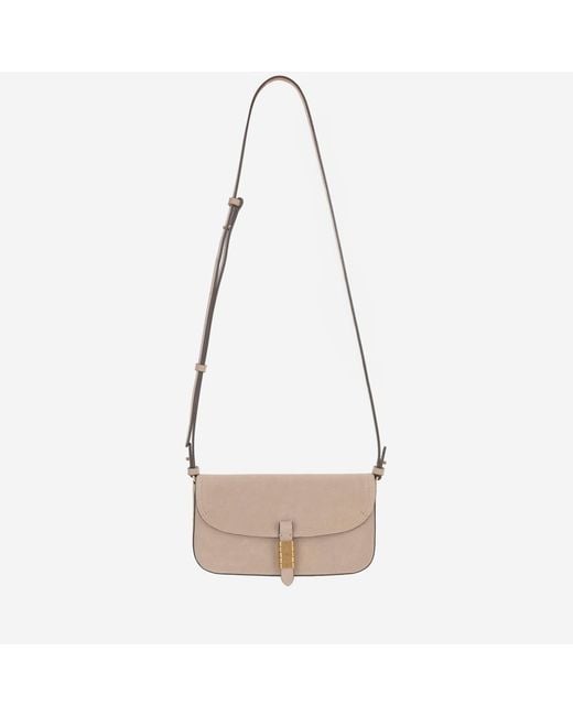 Pinko White Saddle Leather Shoulder Bag