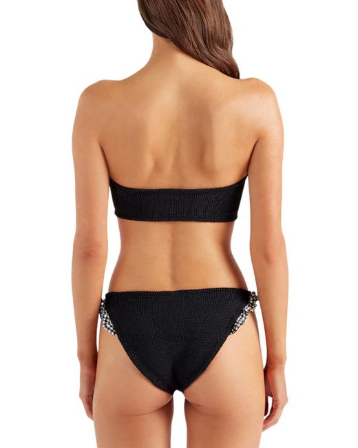 Hunza G Blue Schwarz check Jean Bikini