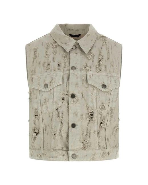 Haikure Gray Ryder Distressed Denim Vest