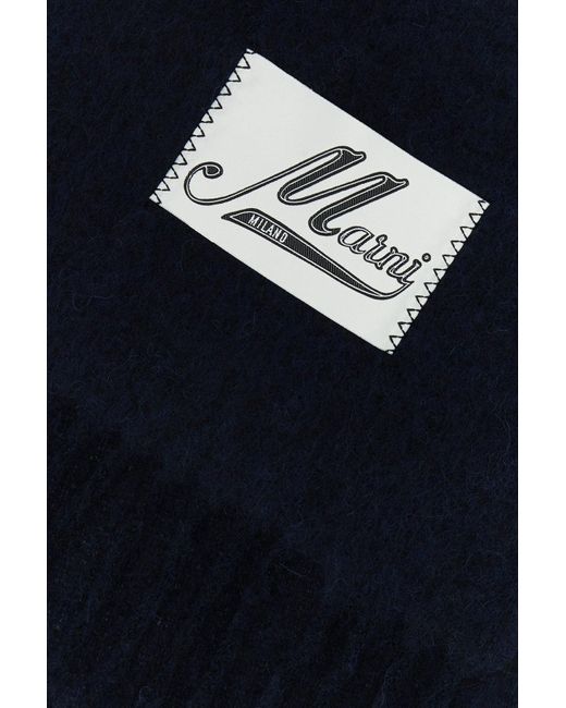 Marni Blue Midnight Alpaca Blend Scarf