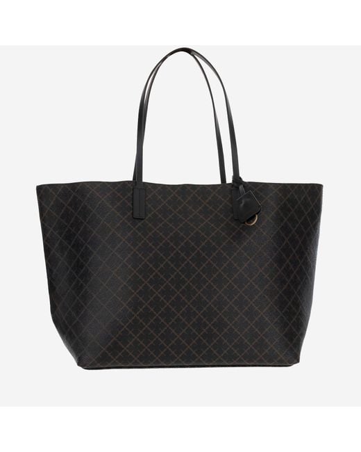 By Malene Birger Black Abi Floral Print Tote Bag