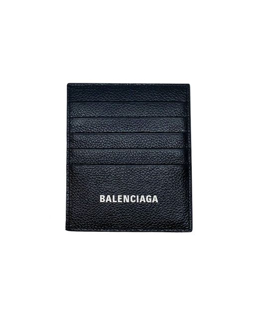 Balenciaga Blue Logo Card Holder for men