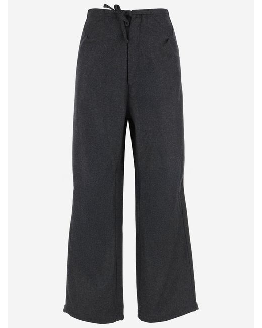 DARKPARK Oversized Wollen Broek Met Trekkoord in het Blue
