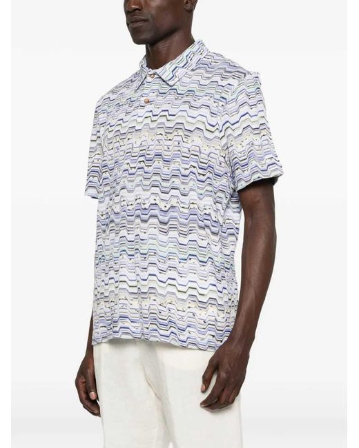 Missoni Gray Zigzag Polo