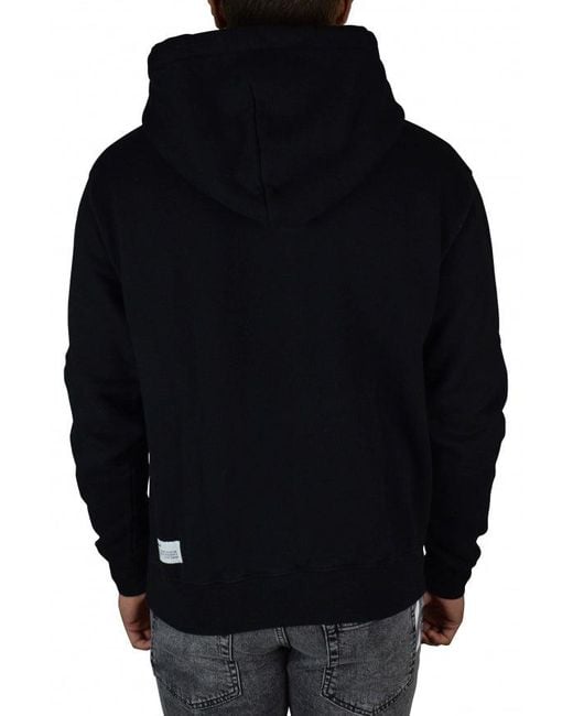 Heron Preston Black Litho Graphic Print Hoodie With Kangaroo Pocket