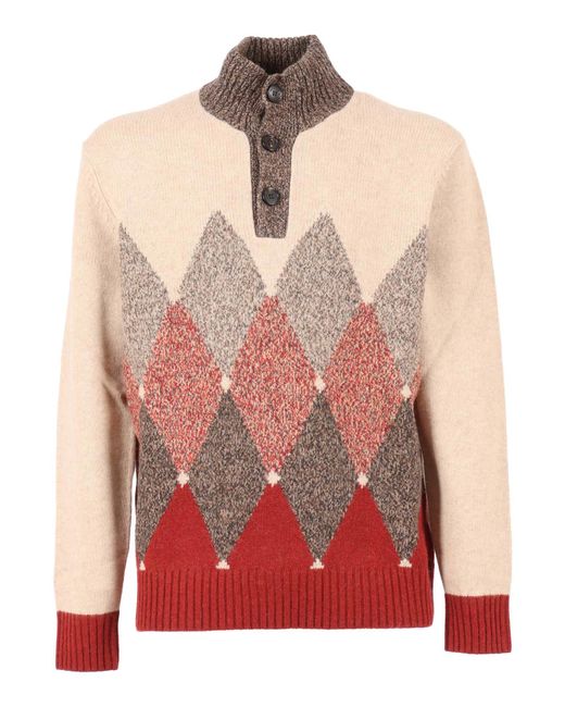 Ballantyne Pink T Neck Pullover Button