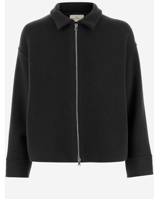 Bruno Manetti Wool Blend Jacket in het Black
