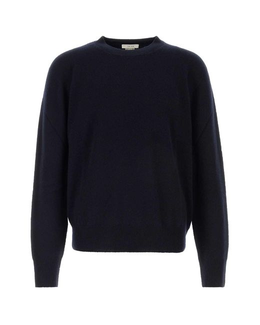 The Row Blue Midnight Cashmere Auguste Sweater