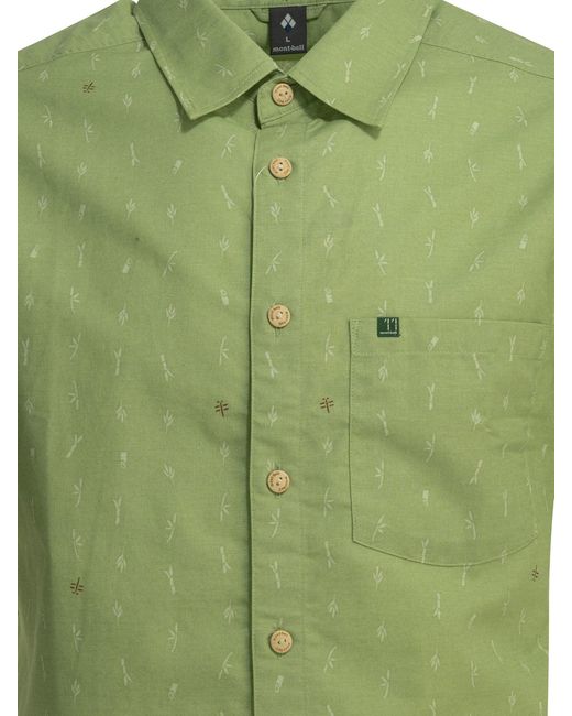 Montbell Green Cotton Bamboo Shirt