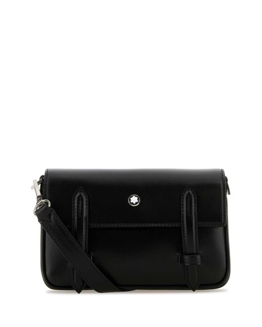 Montblanc Black Leder Mini Meisterstuck Crossbody Tasche für Herren