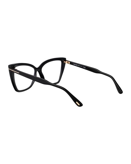 Tom Ford Black Cat Eye Optical Ft5844 B 005