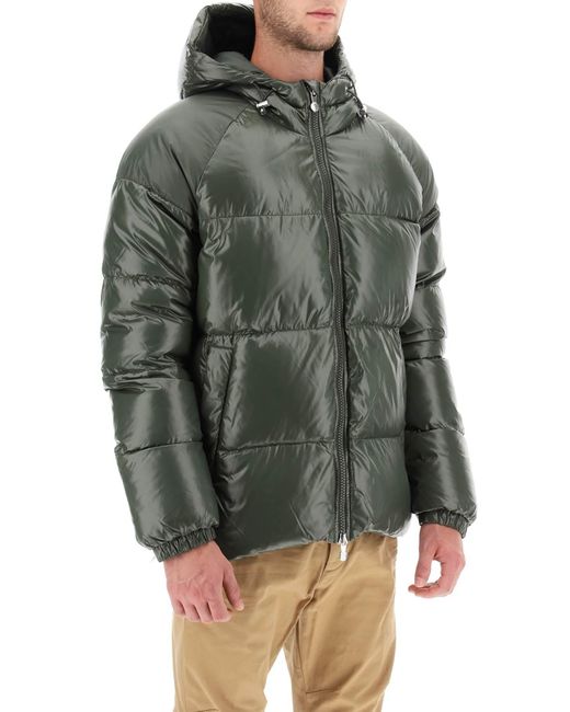 'Sten' chaqueta con capucha corta Pyrenex de hombre de color Green