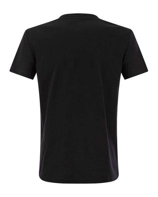 Max Mara Black Papaia1 Baumwolltrikot -T -Shirt