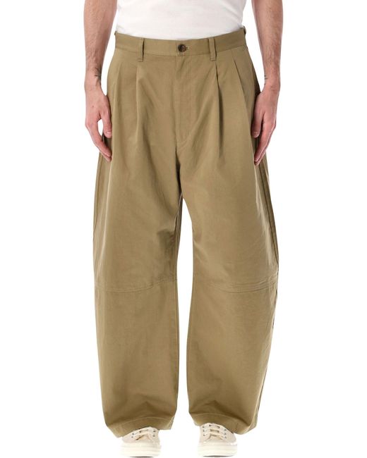 Comme des Garçons Natural Wide Leg Trousers Cotton for men