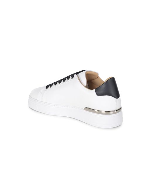 Philipp Plein Sneakers Gemaakt Van Leer. in het White
