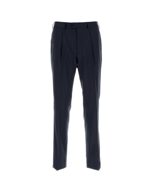 Brioni Navy Blue Stretch Wool Pant for men